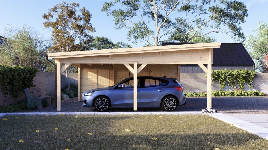 abri voiture bois
